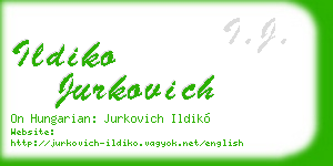 ildiko jurkovich business card